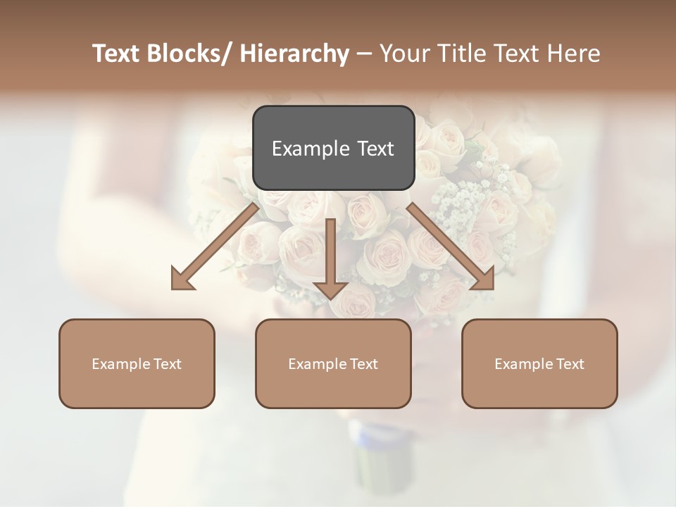 The Bride Roses Beautiful Hands PowerPoint Template