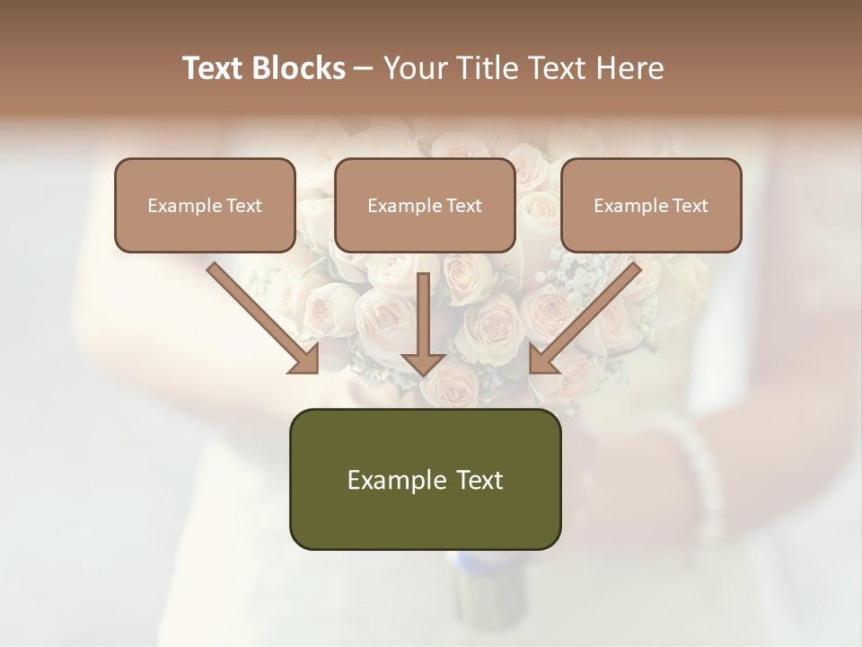 The Bride Roses Beautiful Hands PowerPoint Template