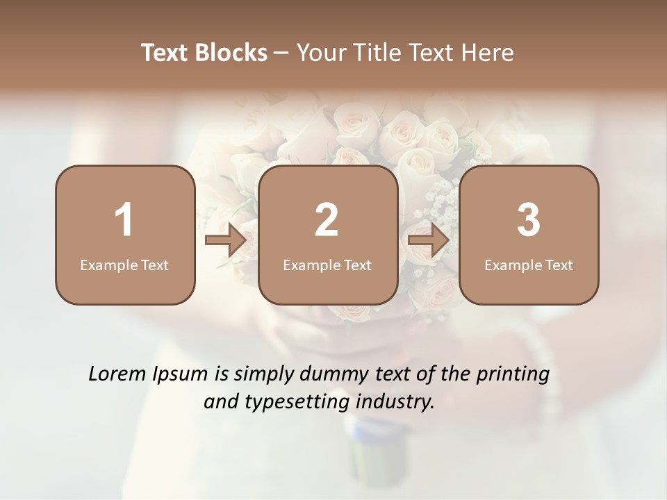 The Bride Roses Beautiful Hands PowerPoint Template