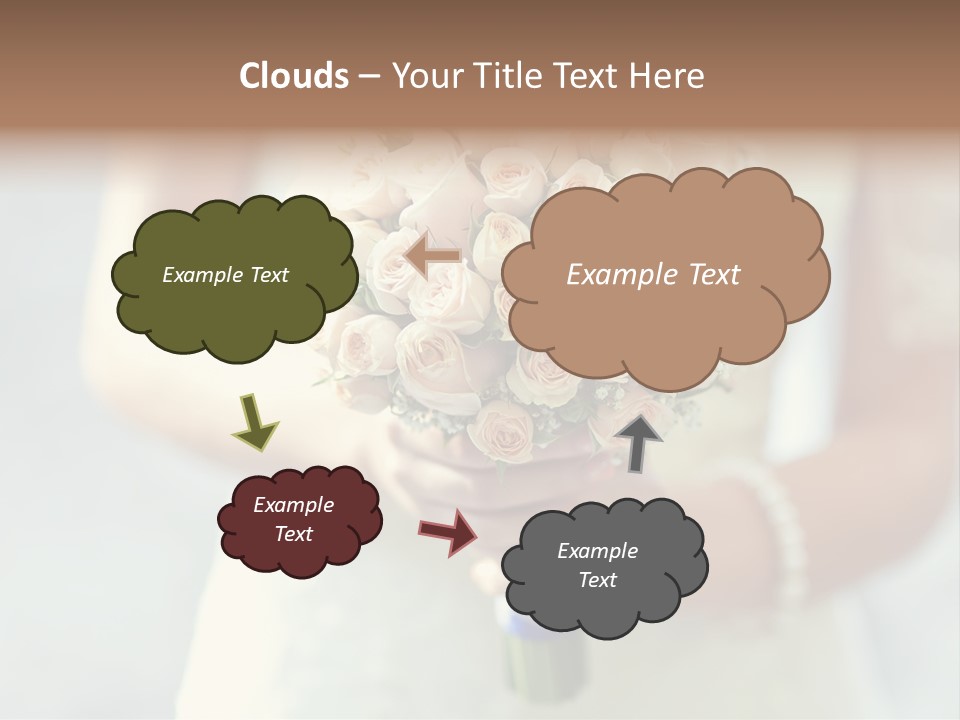 The Bride Roses Beautiful Hands PowerPoint Template