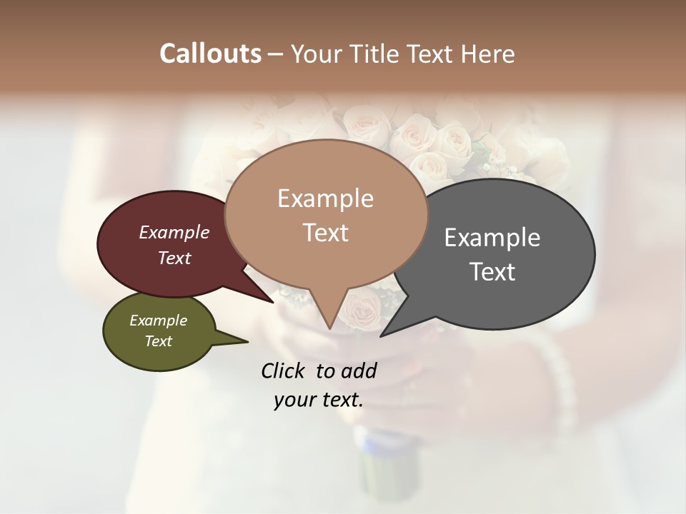 The Bride Roses Beautiful Hands PowerPoint Template