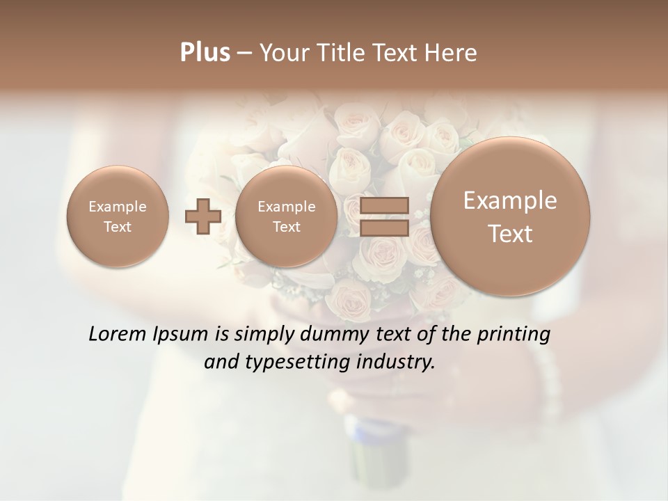 The Bride Roses Beautiful Hands PowerPoint Template