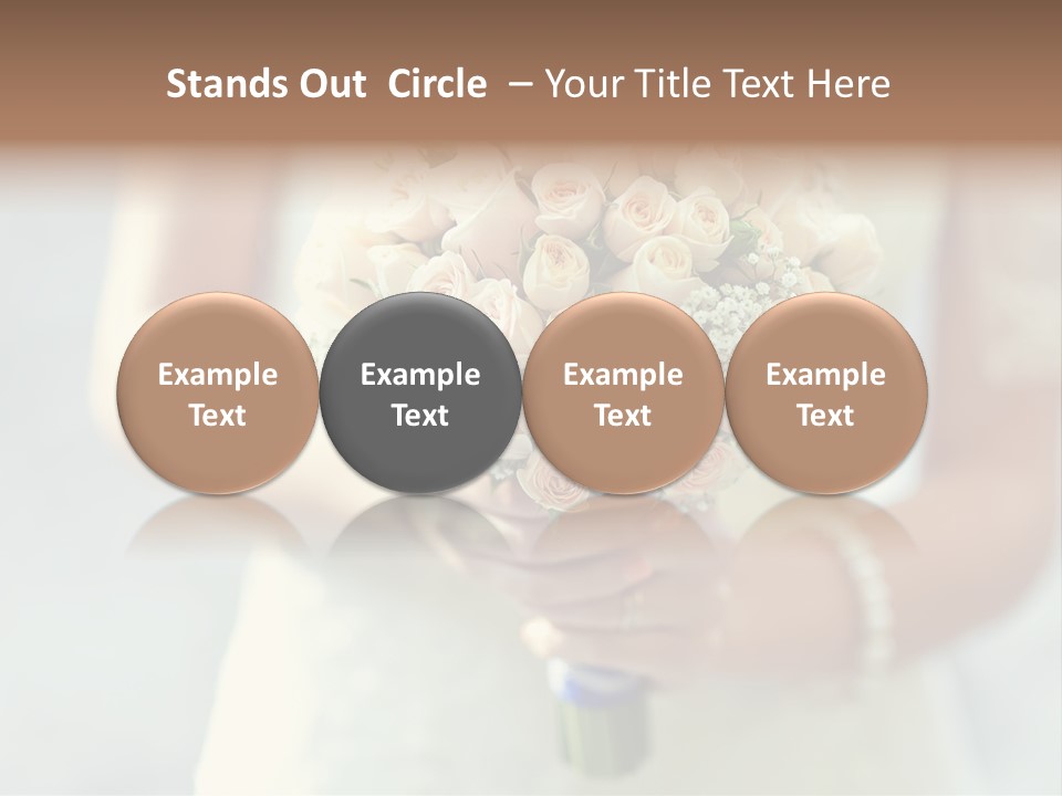 The Bride Roses Beautiful Hands PowerPoint Template