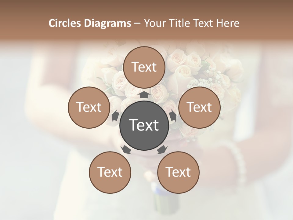 The Bride Roses Beautiful Hands PowerPoint Template
