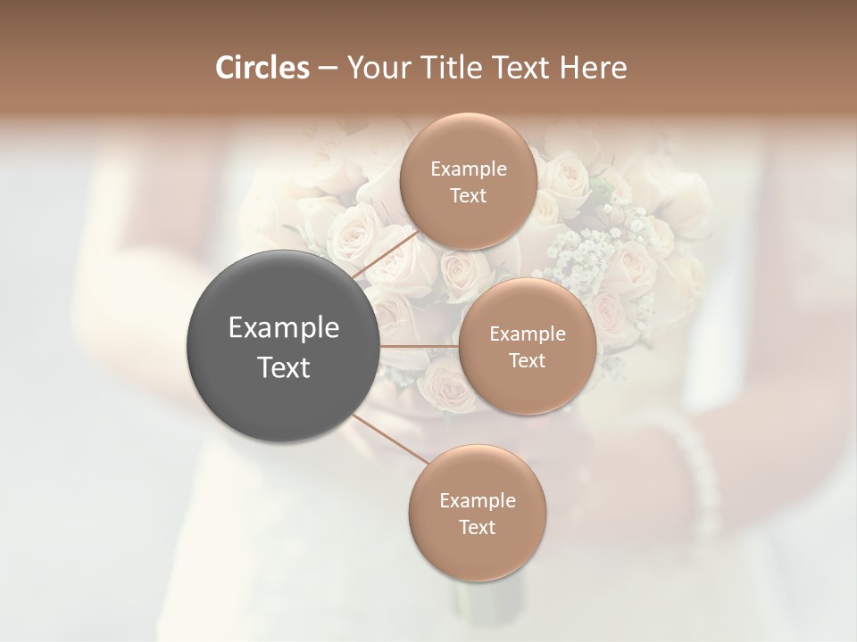 The Bride Roses Beautiful Hands PowerPoint Template