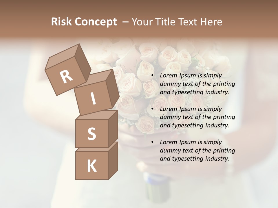 The Bride Roses Beautiful Hands PowerPoint Template