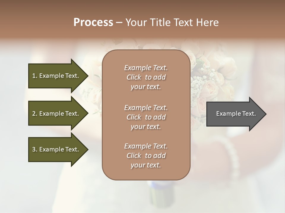 The Bride Roses Beautiful Hands PowerPoint Template