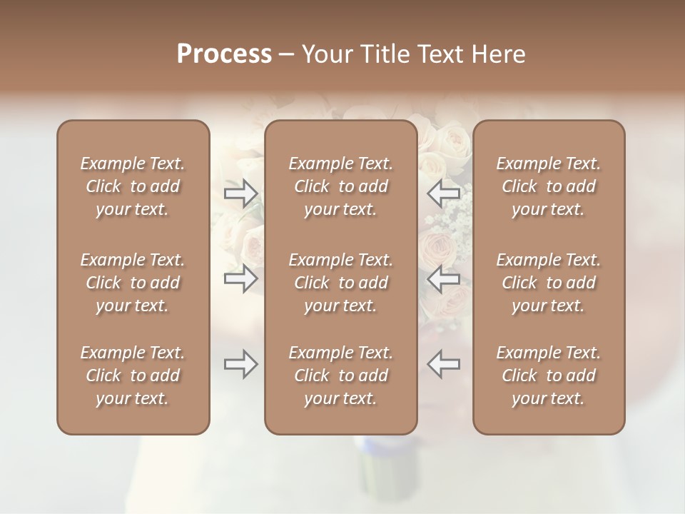 The Bride Roses Beautiful Hands PowerPoint Template