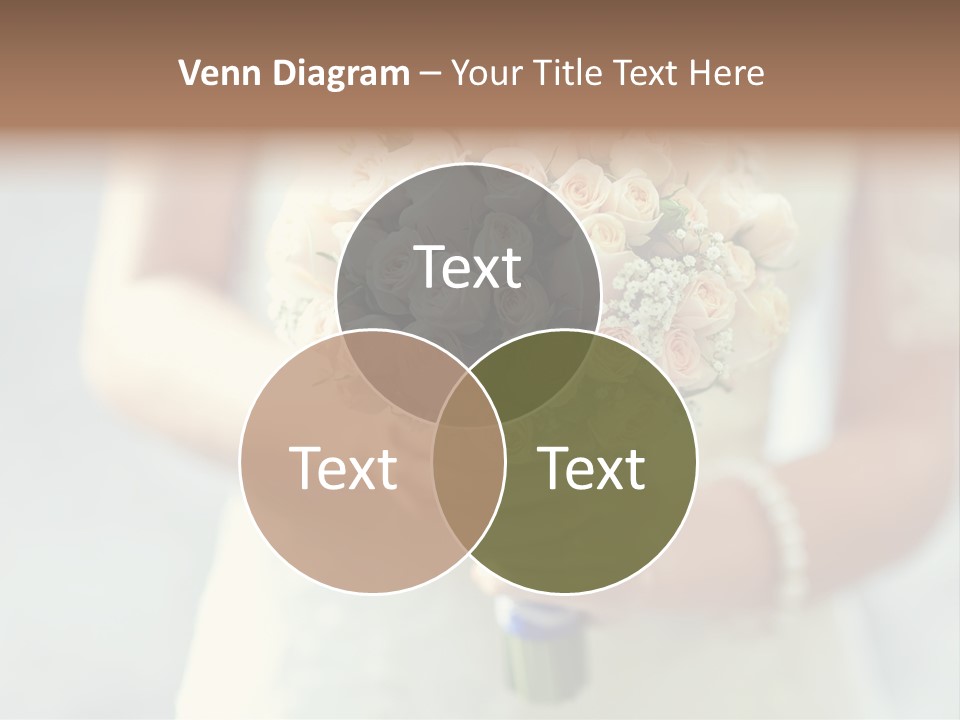 The Bride Roses Beautiful Hands PowerPoint Template