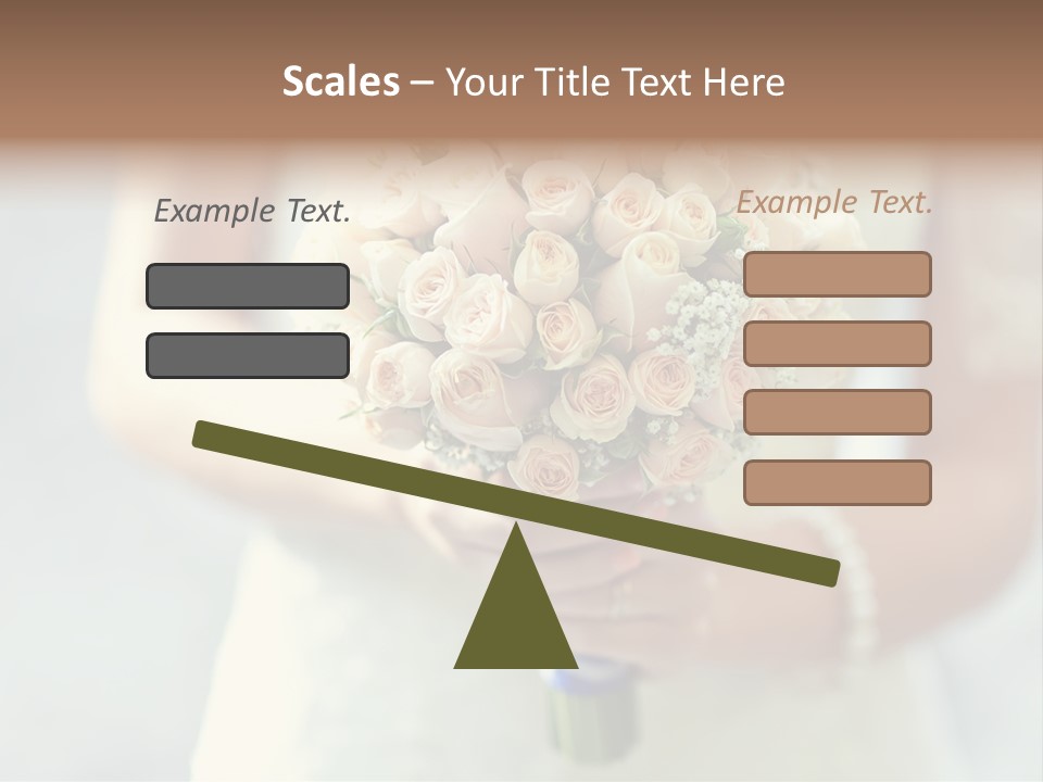 The Bride Roses Beautiful Hands PowerPoint Template