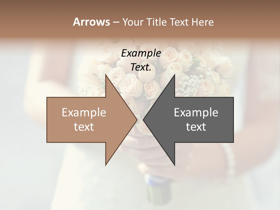 The Bride Roses Beautiful Hands PowerPoint Template