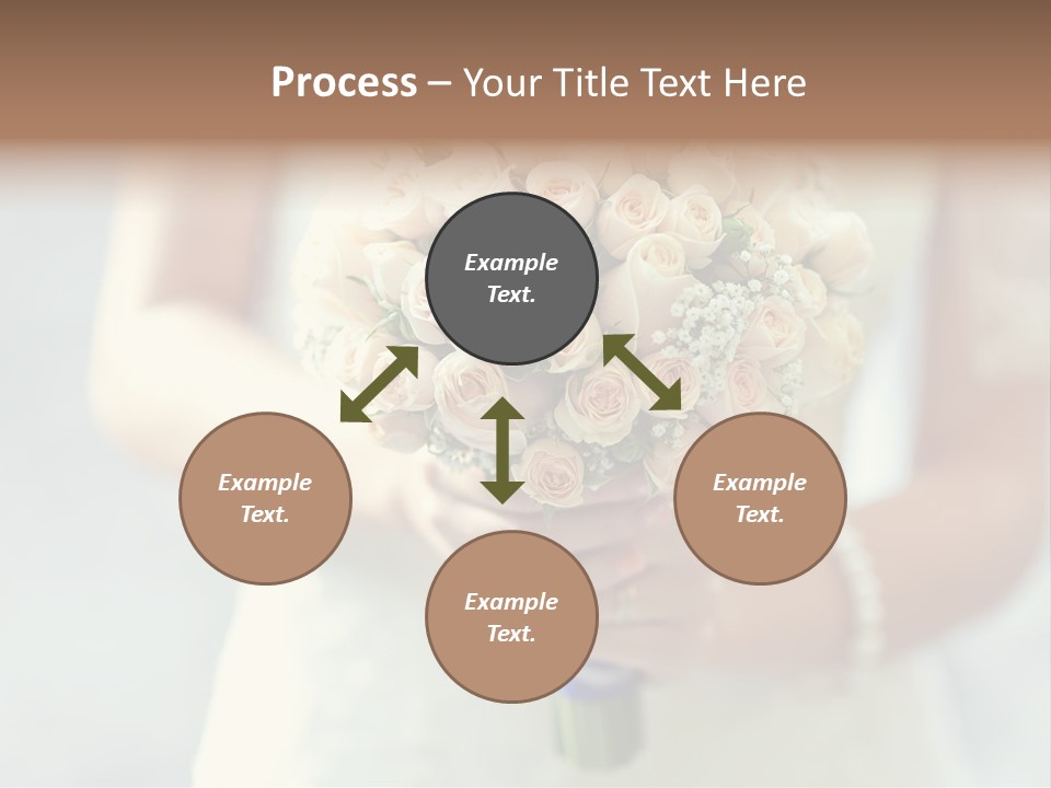 The Bride Roses Beautiful Hands PowerPoint Template