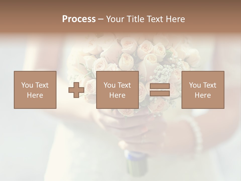 The Bride Roses Beautiful Hands PowerPoint Template