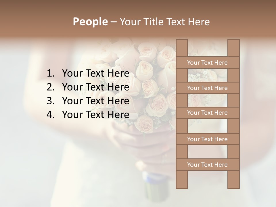 The Bride Roses Beautiful Hands PowerPoint Template
