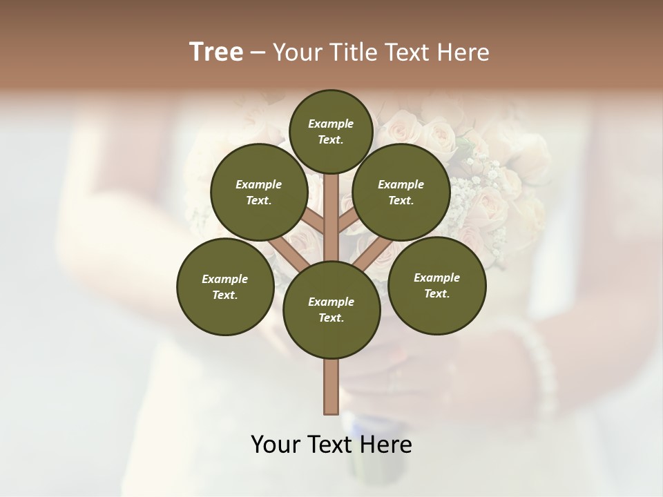 The Bride Roses Beautiful Hands PowerPoint Template