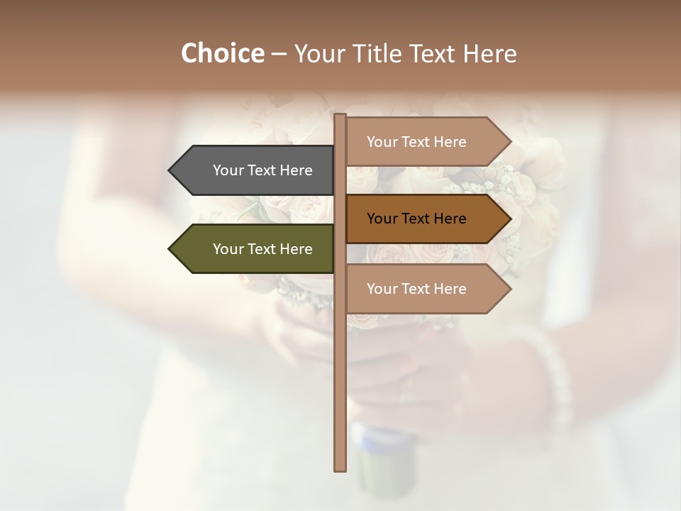 The Bride Roses Beautiful Hands PowerPoint Template