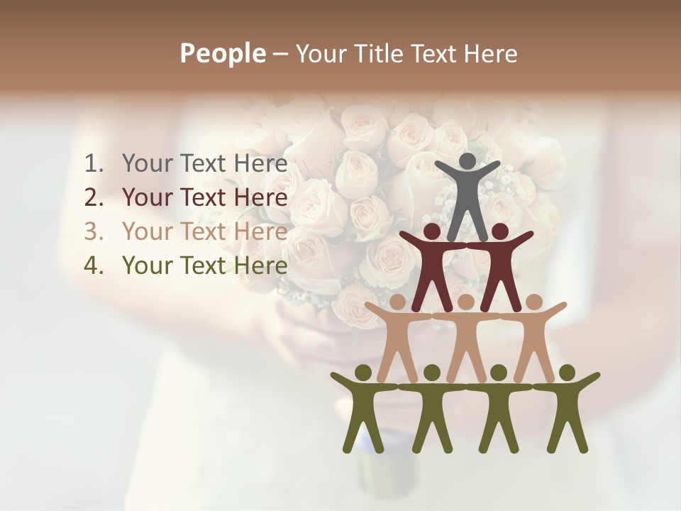 The Bride Roses Beautiful Hands PowerPoint Template