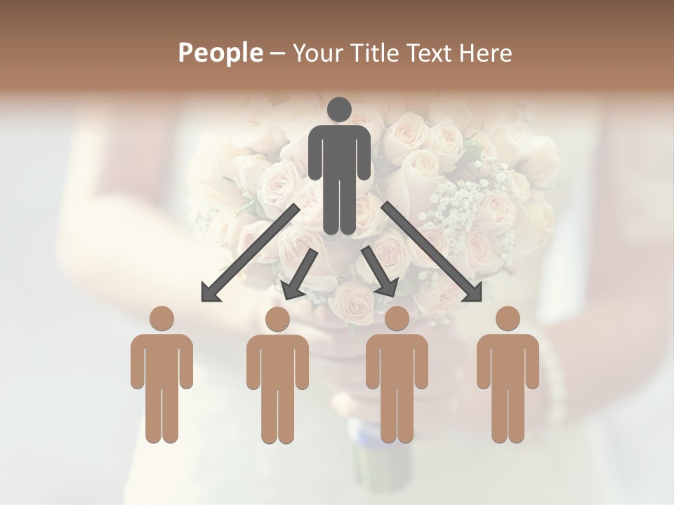 The Bride Roses Beautiful Hands PowerPoint Template