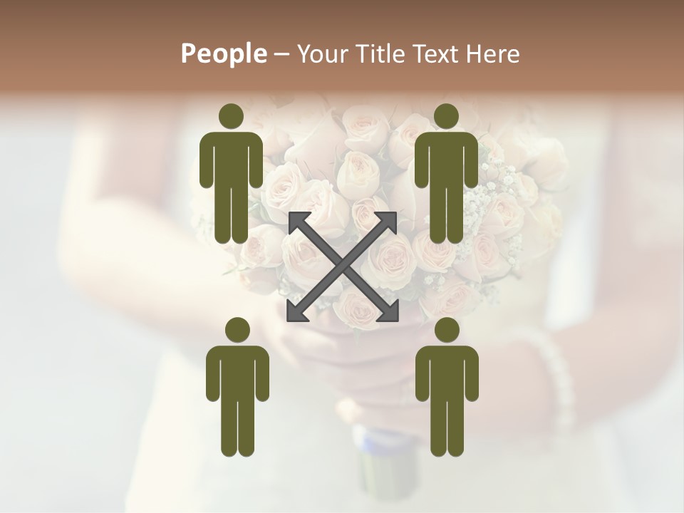 The Bride Roses Beautiful Hands PowerPoint Template