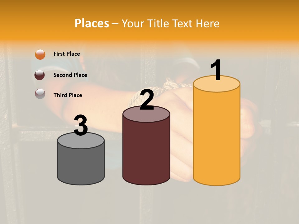 Person Hand Jail PowerPoint Template