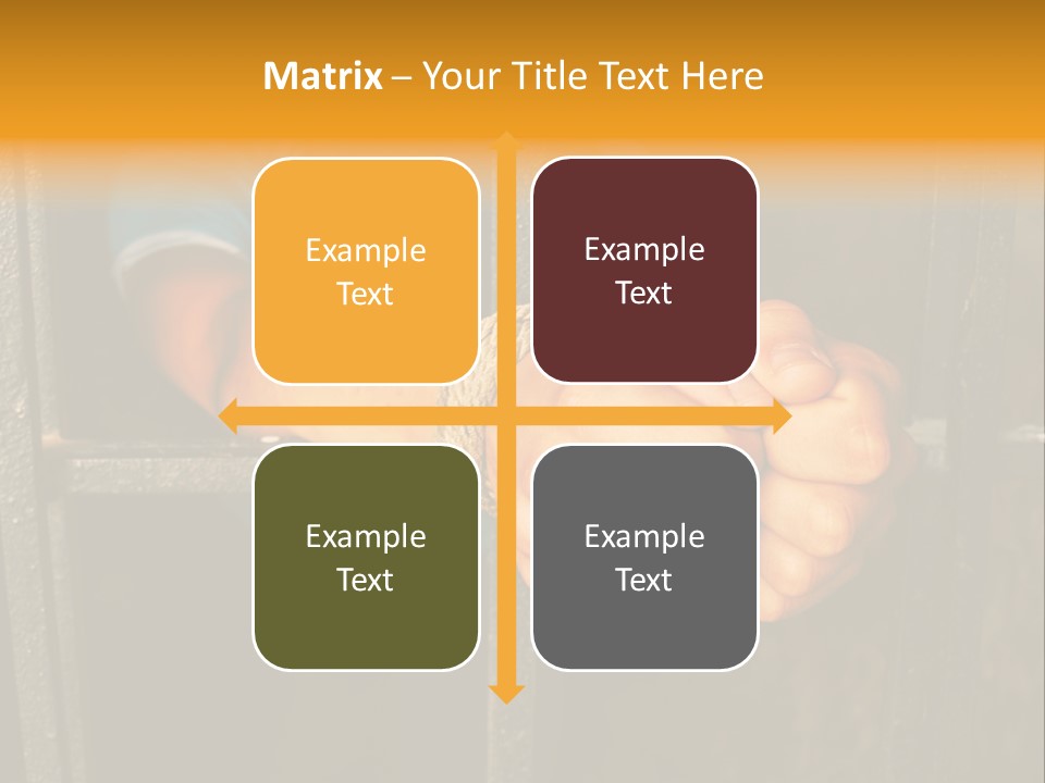 Person Hand Jail PowerPoint Template