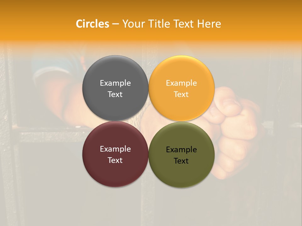 Person Hand Jail PowerPoint Template