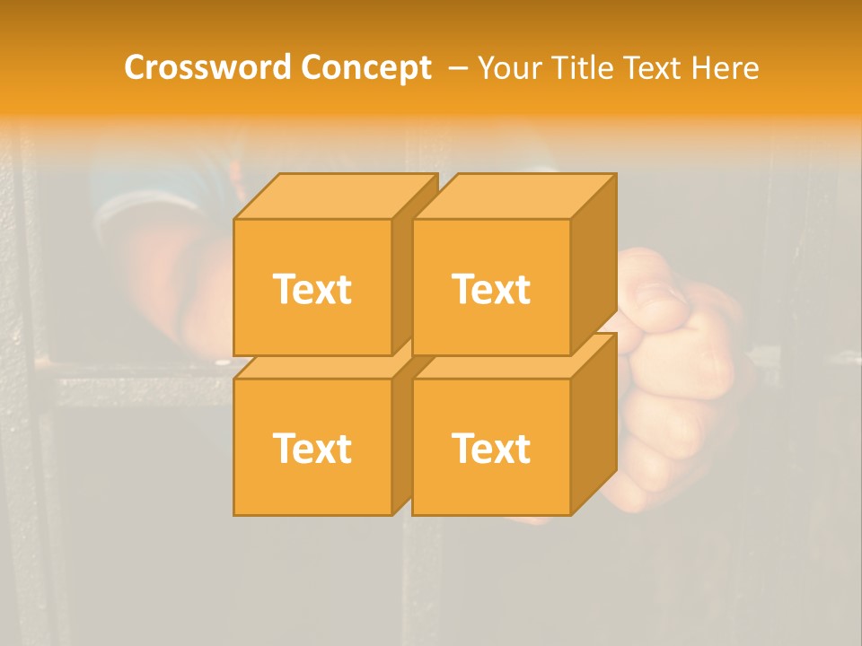 Person Hand Jail PowerPoint Template