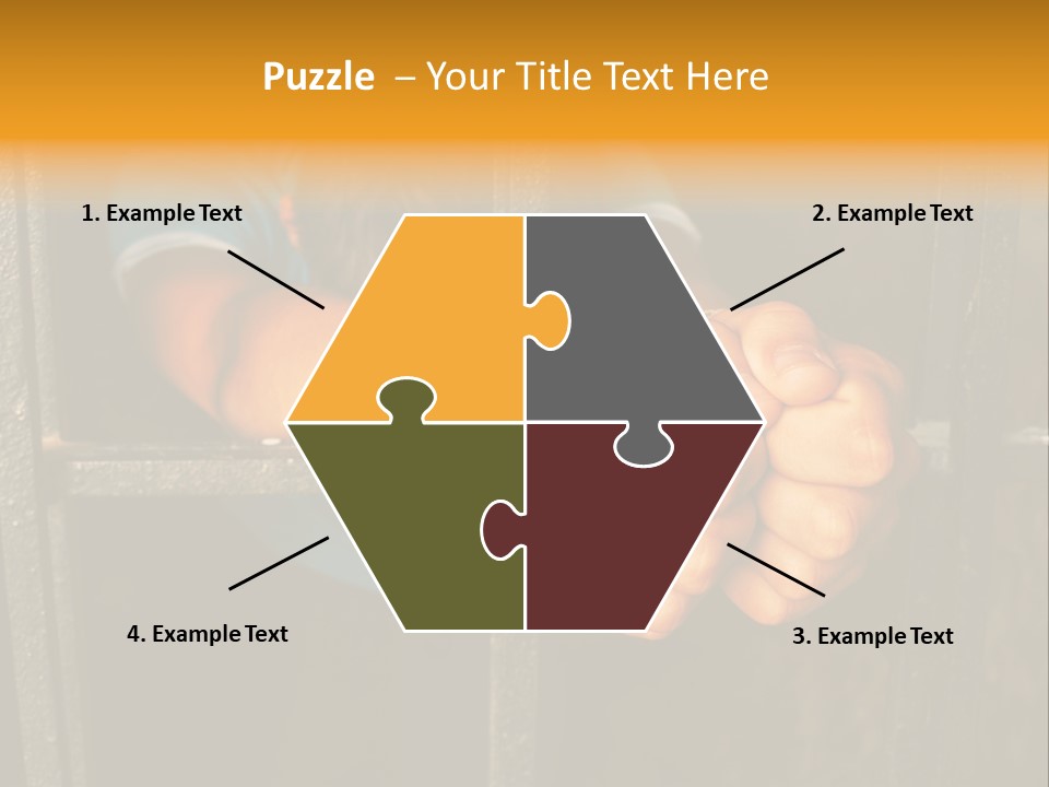 Person Hand Jail PowerPoint Template
