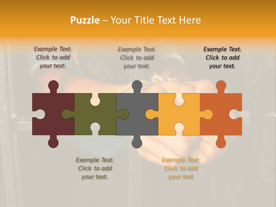 Person Hand Jail PowerPoint Template