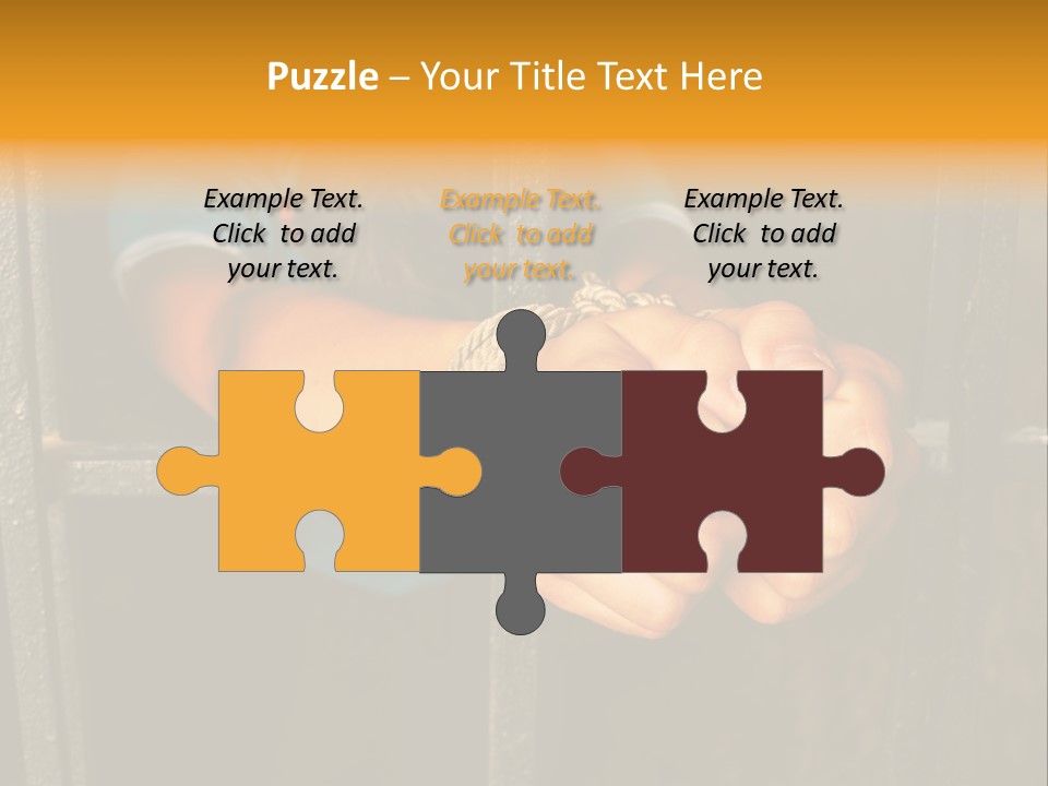 Person Hand Jail PowerPoint Template