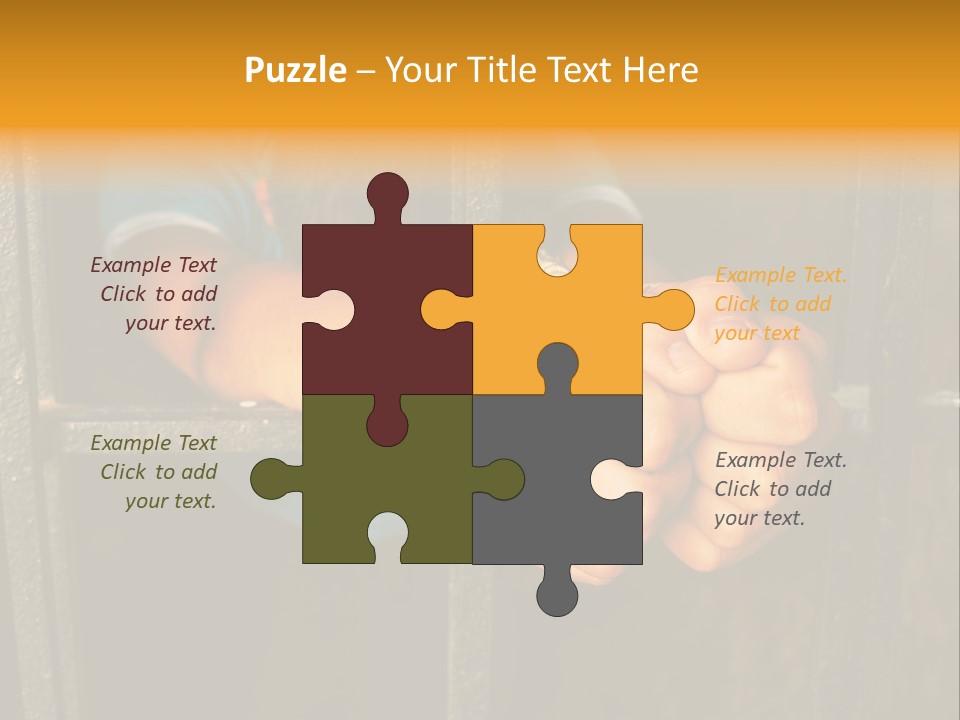 Person Hand Jail PowerPoint Template