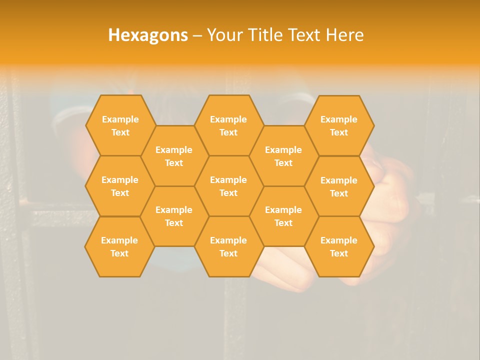 Person Hand Jail PowerPoint Template