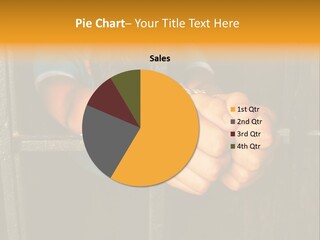 Person Hand Jail PowerPoint Template