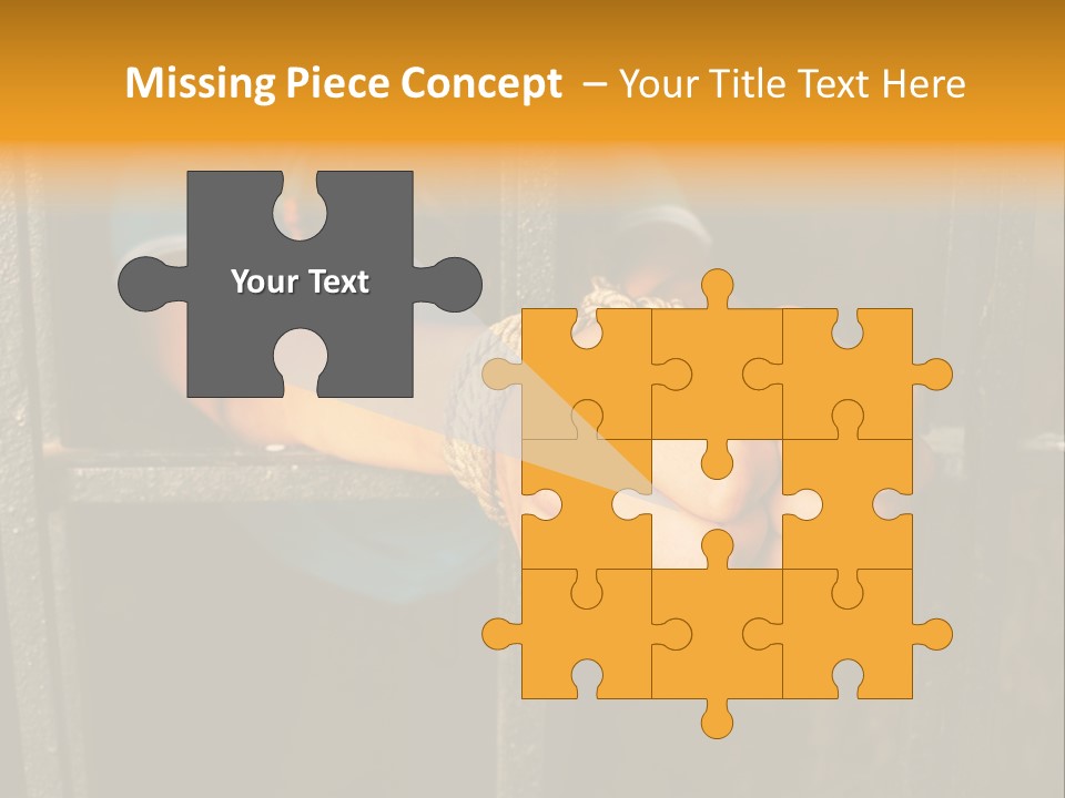 Person Hand Jail PowerPoint Template