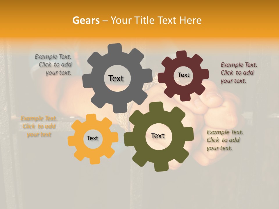 Person Hand Jail PowerPoint Template