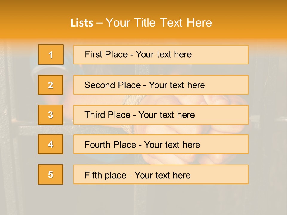 Person Hand Jail PowerPoint Template