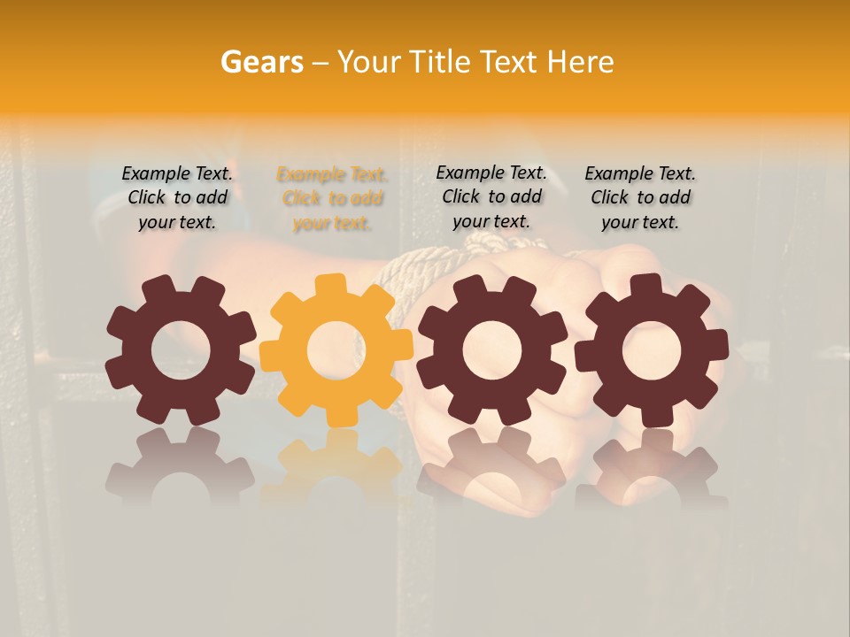 Person Hand Jail PowerPoint Template