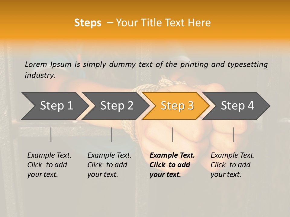 Person Hand Jail PowerPoint Template