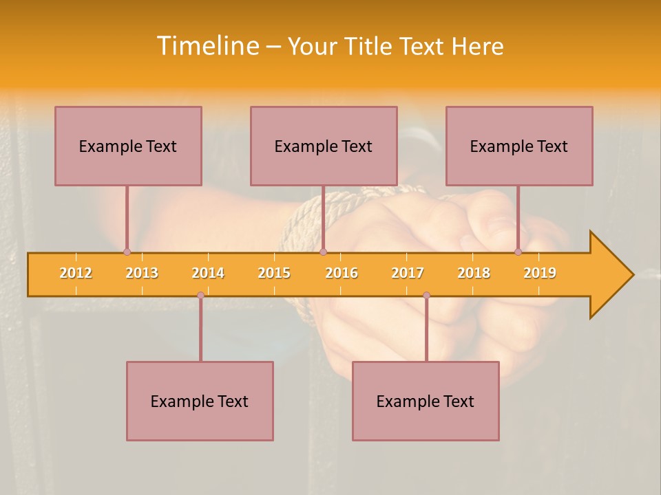Person Hand Jail PowerPoint Template