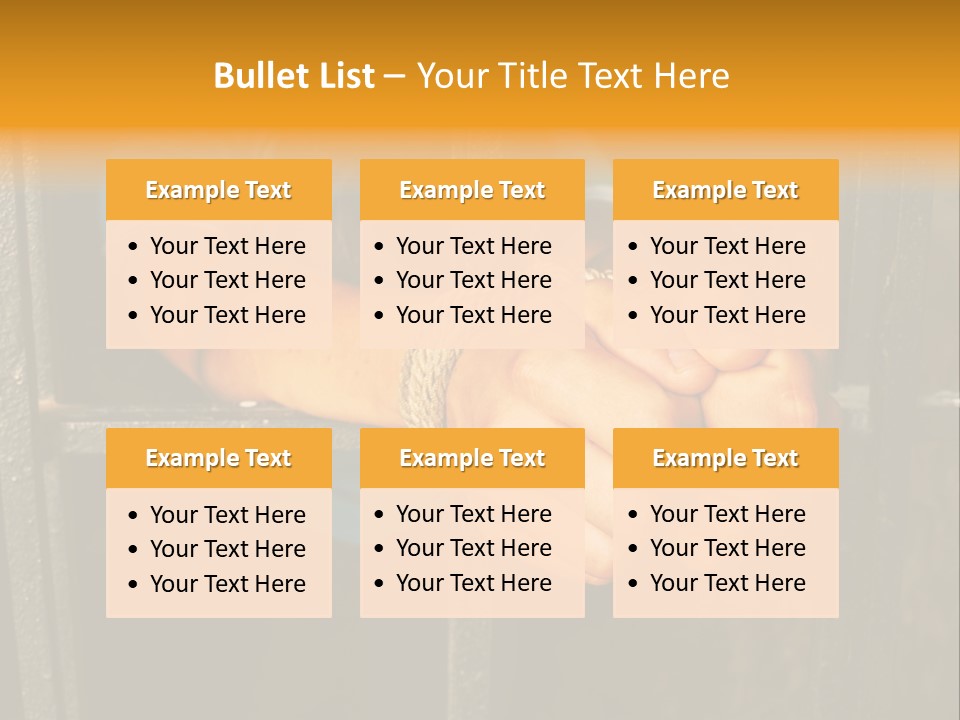 Person Hand Jail PowerPoint Template