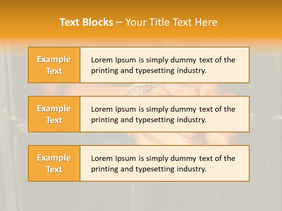 Person Hand Jail PowerPoint Template