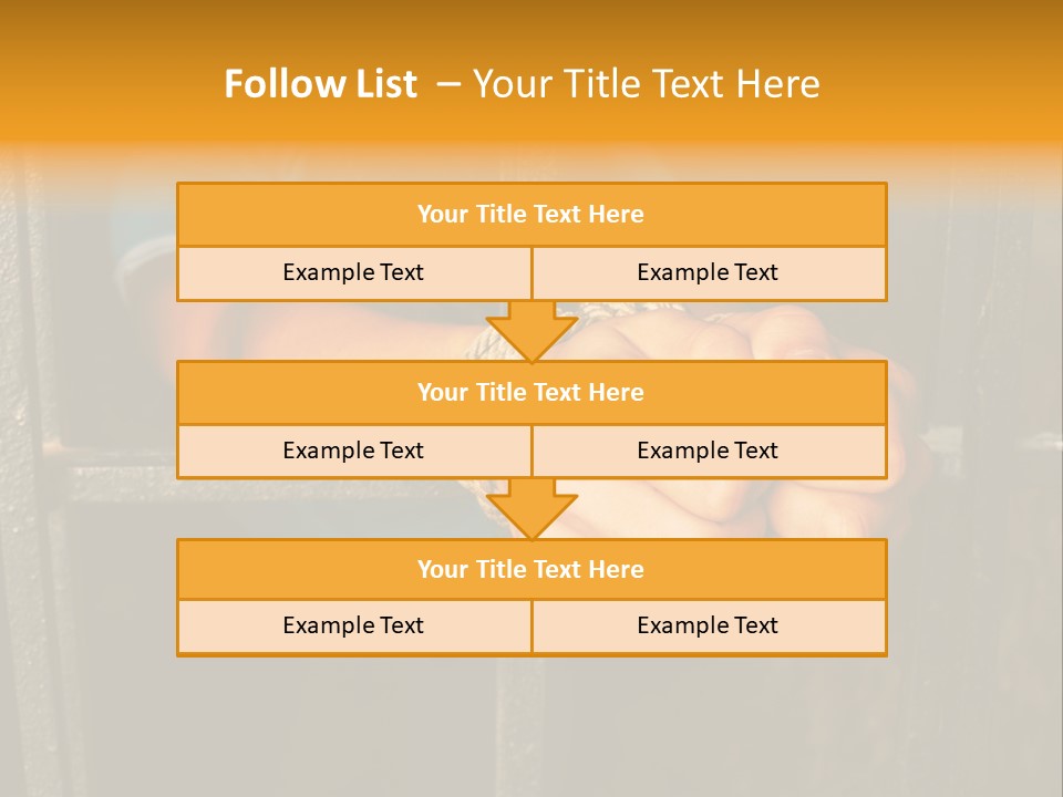 Person Hand Jail PowerPoint Template
