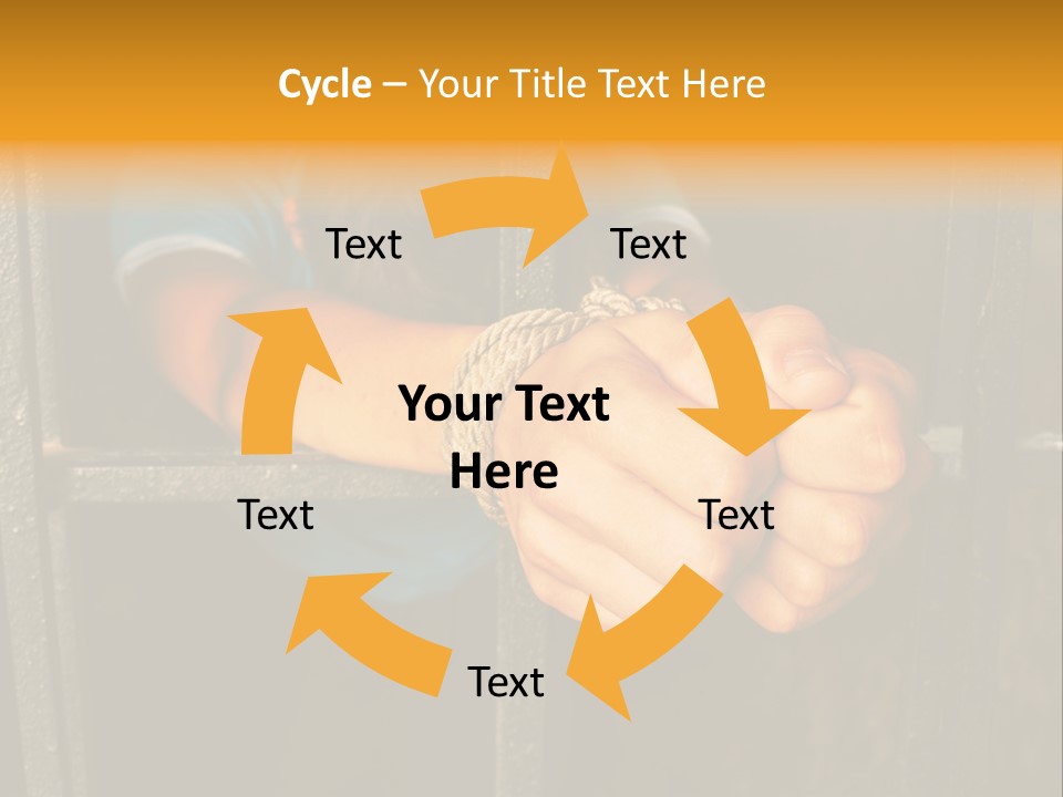 Person Hand Jail PowerPoint Template