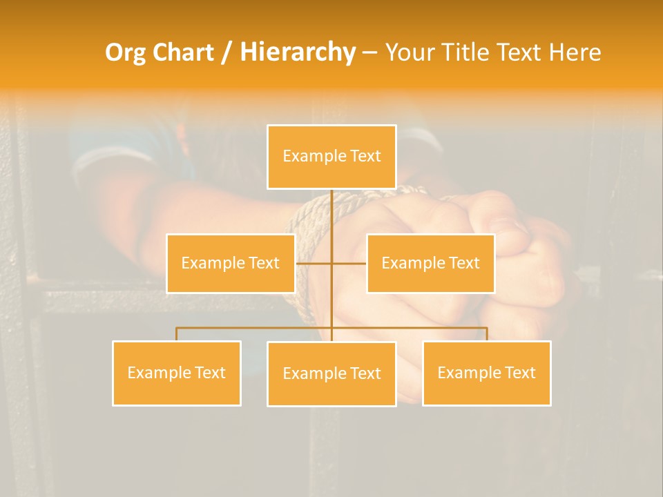 Person Hand Jail PowerPoint Template
