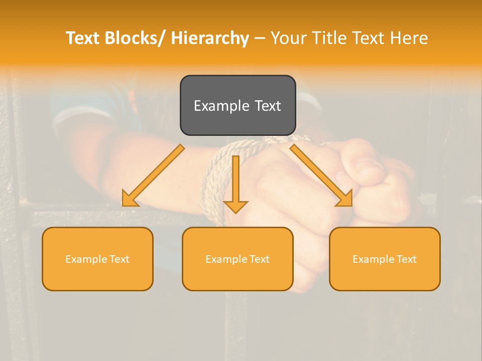 Person Hand Jail PowerPoint Template