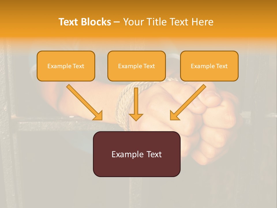 Person Hand Jail PowerPoint Template