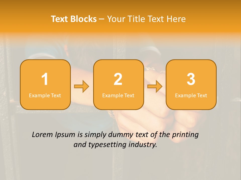 Person Hand Jail PowerPoint Template