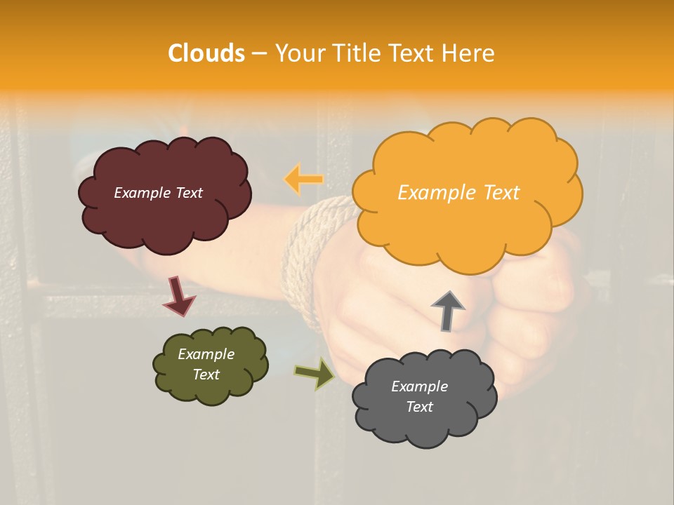 Person Hand Jail PowerPoint Template