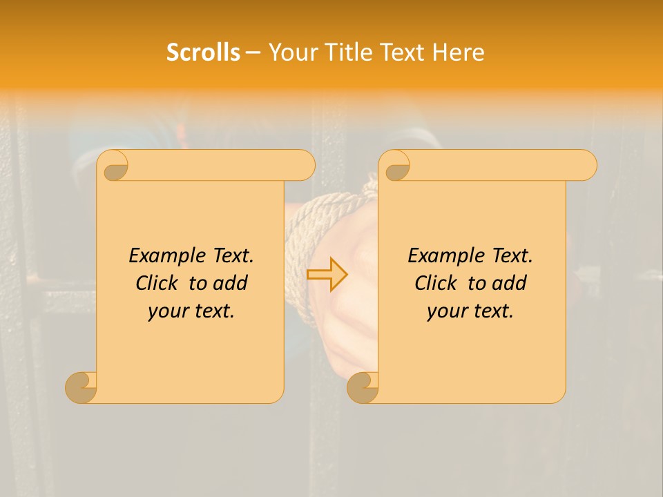 Person Hand Jail PowerPoint Template