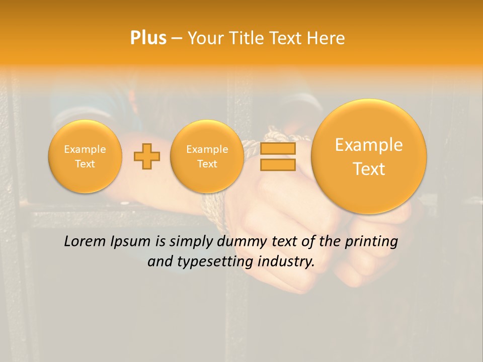 Person Hand Jail PowerPoint Template